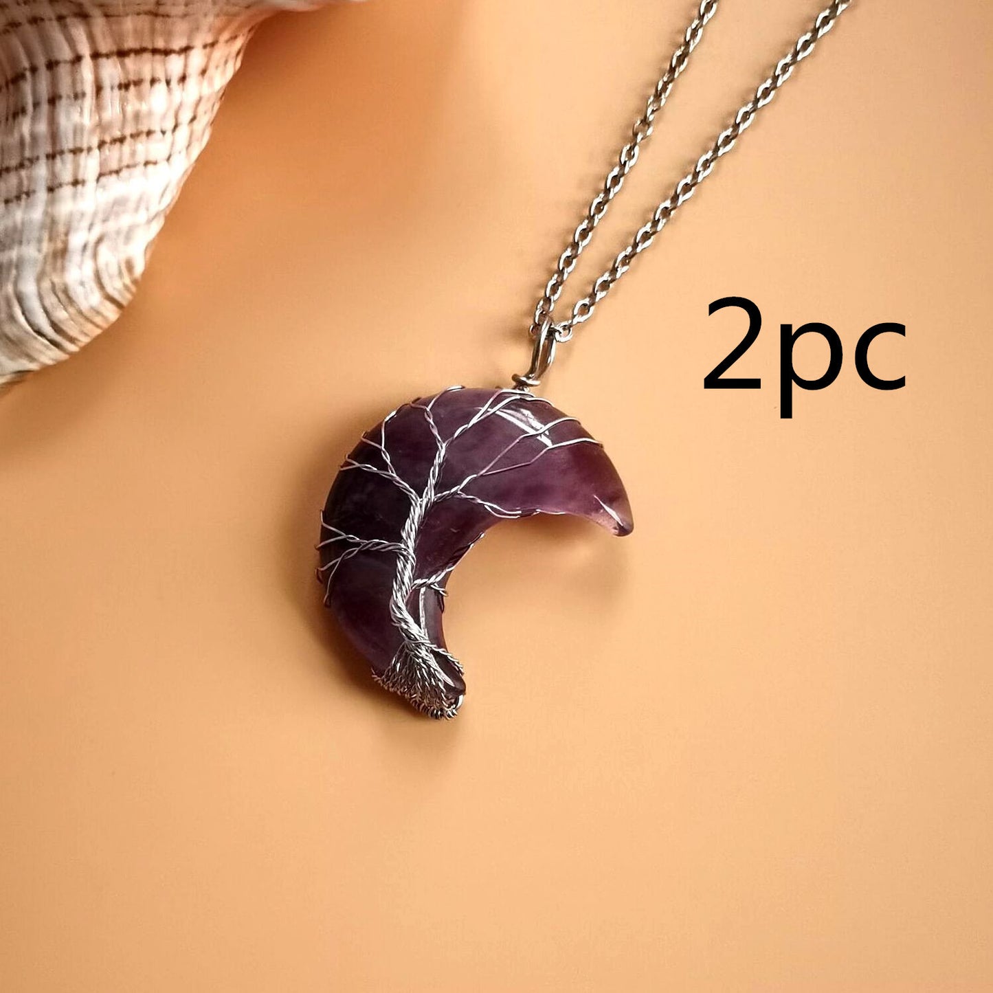 Handmade Amethyst Tree Of Life Necklace