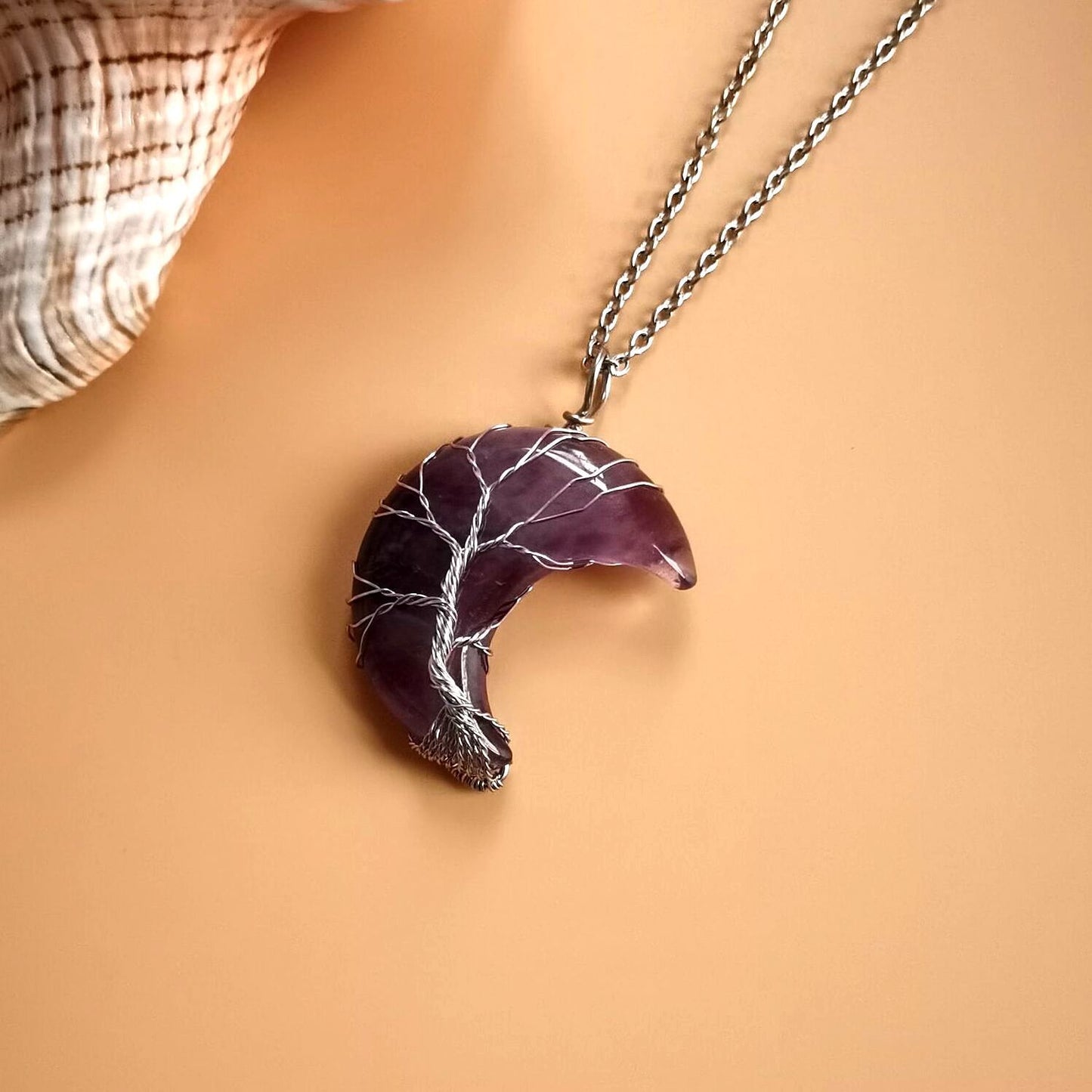 Handmade Amethyst Tree Of Life Necklace