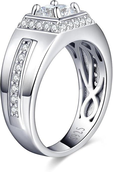 1 CT Moissanite Ring For Men