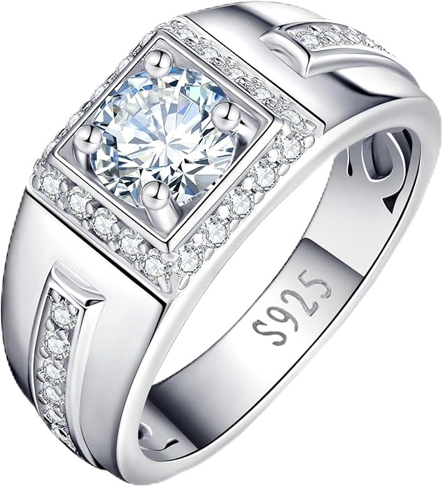 1 CT Moissanite Ring For Men