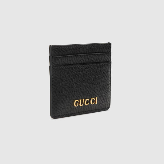 CARD CASE WITH GUCCI SCRIPT