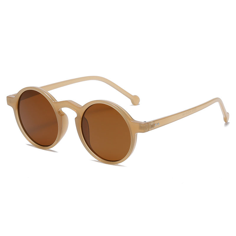 Small Round Frame All Match UV Protection Sunglasses