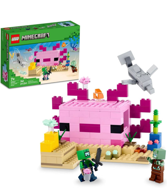 MINECRAFT The Axolotl House Building Toy Set Legos