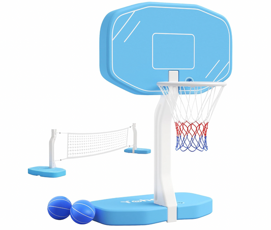 Pool Basketball Hoop and Volleyball Net