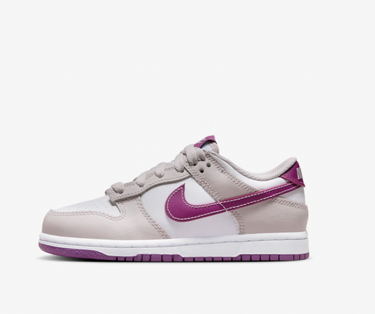 Nike little kids dunks White/Platinum Violet/Viotech