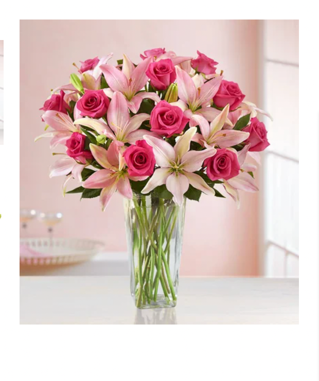 Magnificent Pink Rose & Lily Bouquet