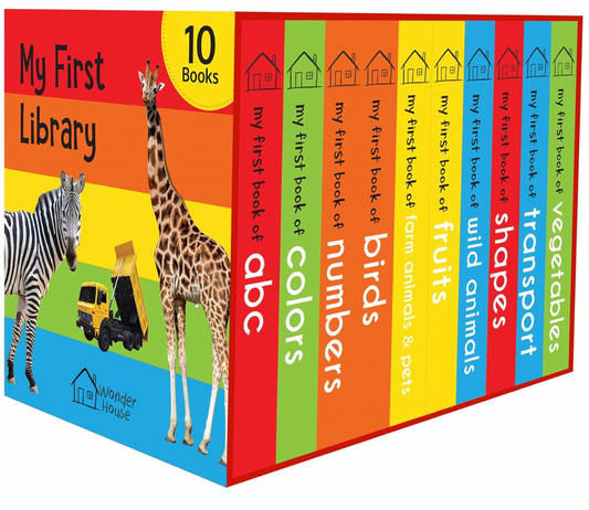 My First Library: Boxset of 10 Board Books for Kids