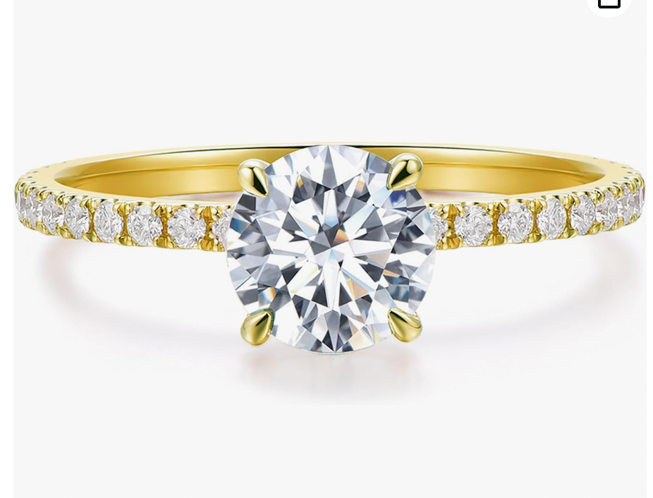 Women’s 14K Solid Gold Moissanite Rings