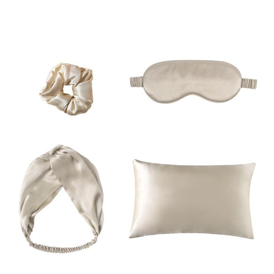 Womans gift set: eye mask, scrunchie, pillow case, headband